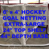 6' x 4' Replacement Ice Hockey Net, trimmed,  Fits 44