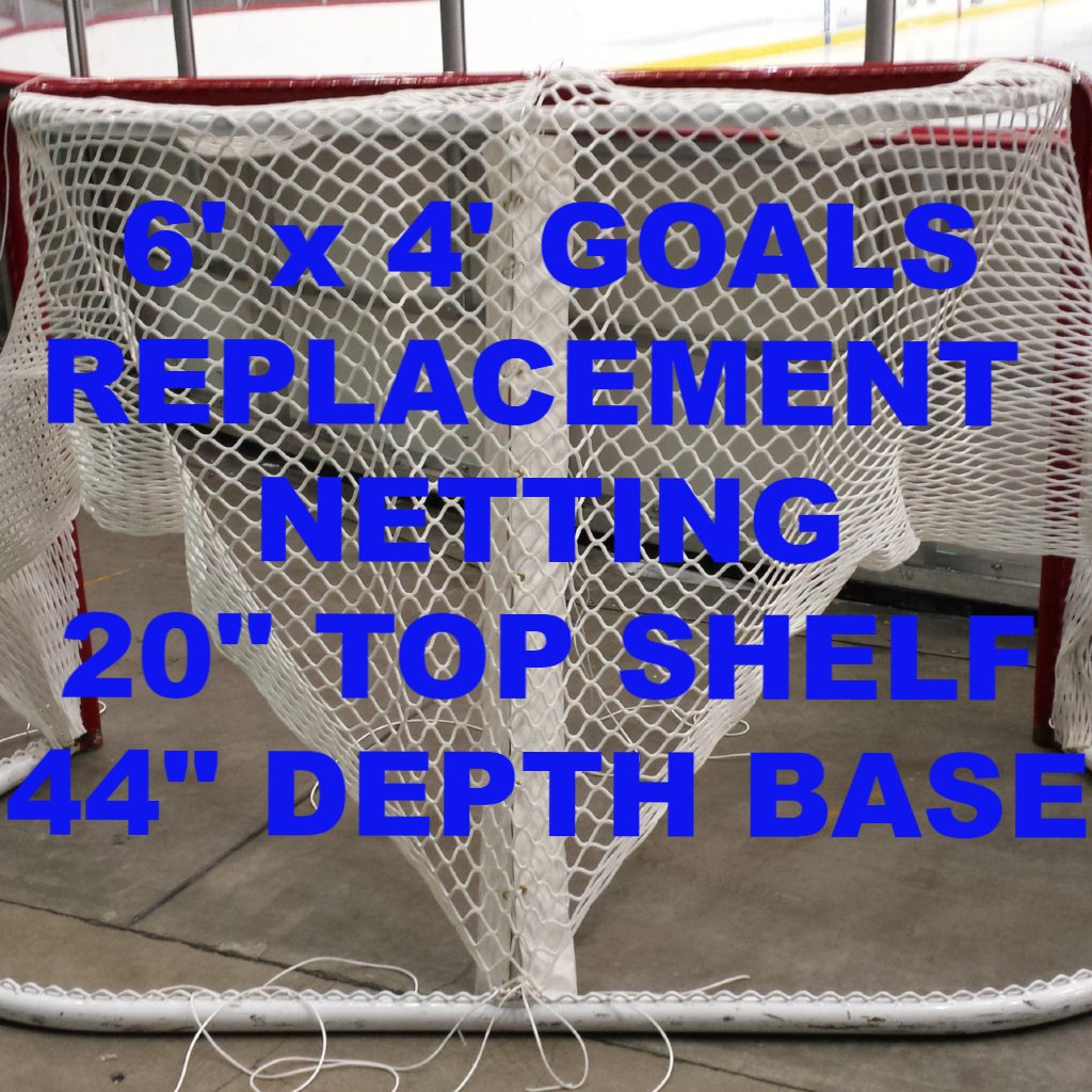 Ice Rink Netting 6' x 4' Ice Hockey Netting, Trimmed, fits 44