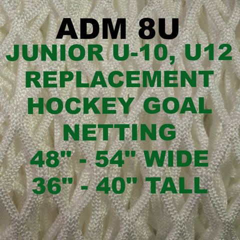 6' x 4' Replacement Ice Hockey Net-Trimmed,  fits 40" deep- 20" Top Shelf