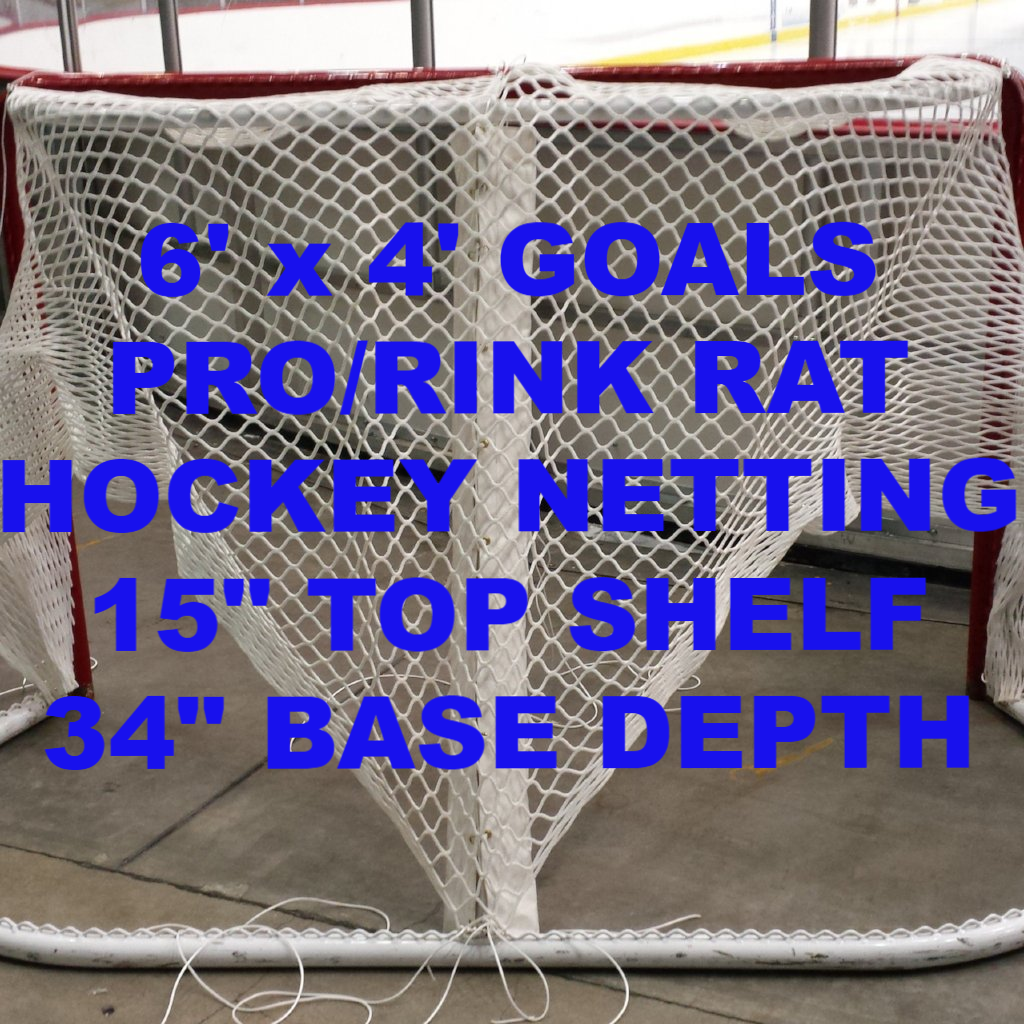 Ice Rink Netting 6' x 4' Replacement Ice Hockey Net. Fits 34